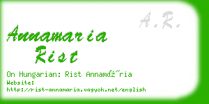 annamaria rist business card